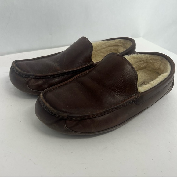 UGG Other - UGG Men's Ascot Dark Brown Leather Slip-Ons Loafers